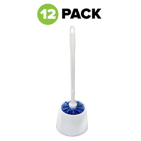 Economy Toilet Bowl Brush With Caddy, PK12